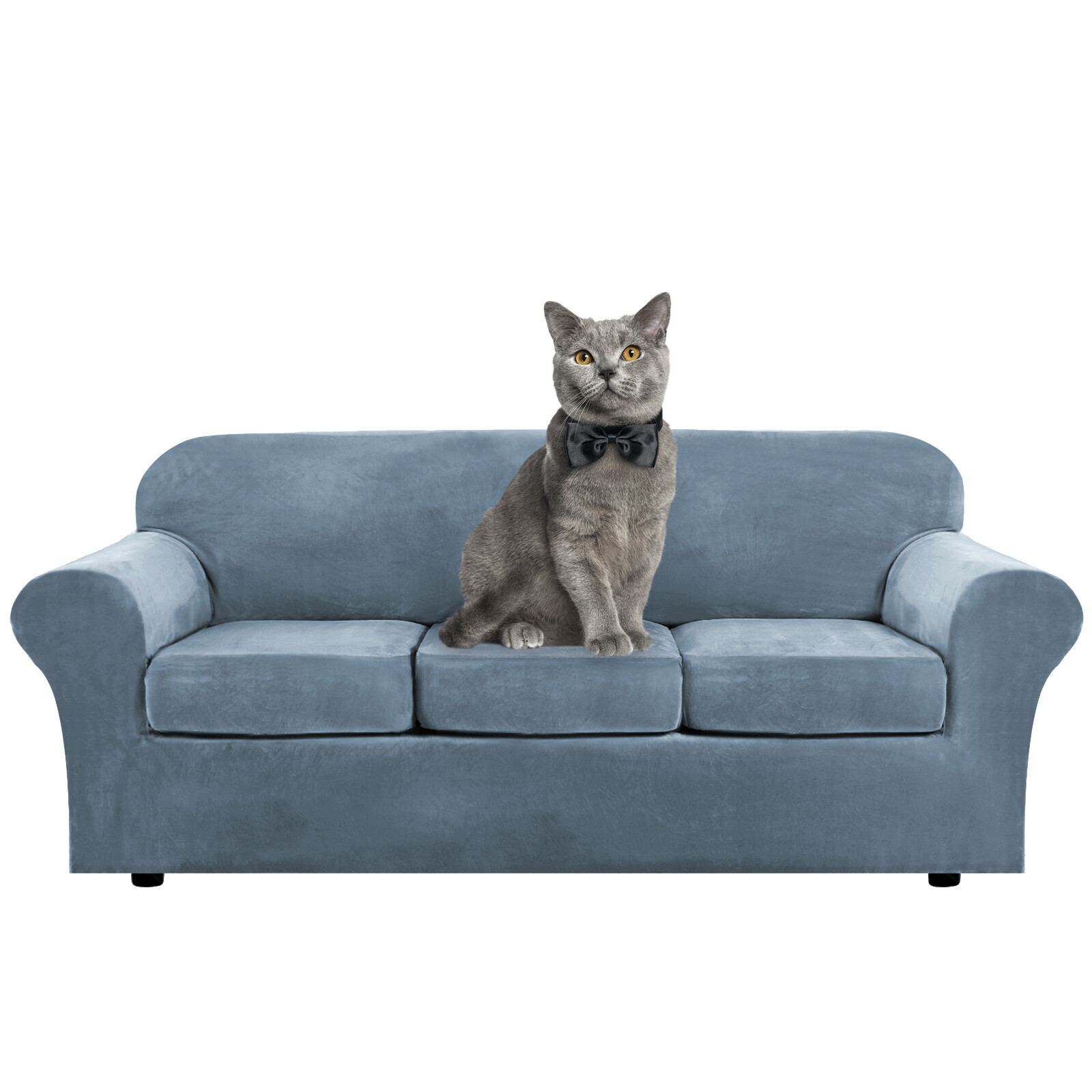 Stretch Sofa Couch Covers Velvet Sofa Slipcover Separate Fit Seat Cushion Cover