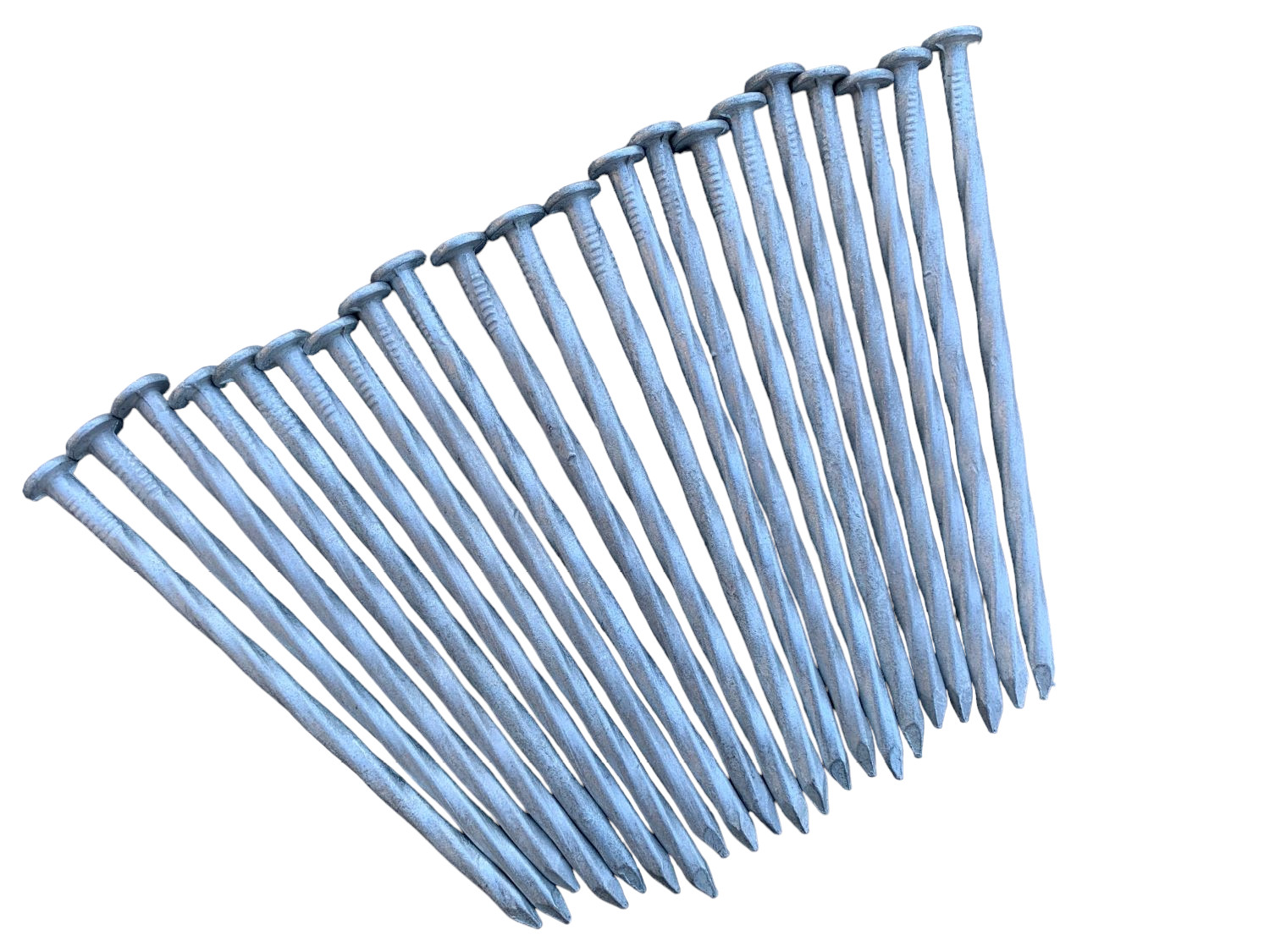 Sandbaggy 6 in. Heavy Duty Galvanized Spiral Artificial Turf Nails - 3 Ga Steel