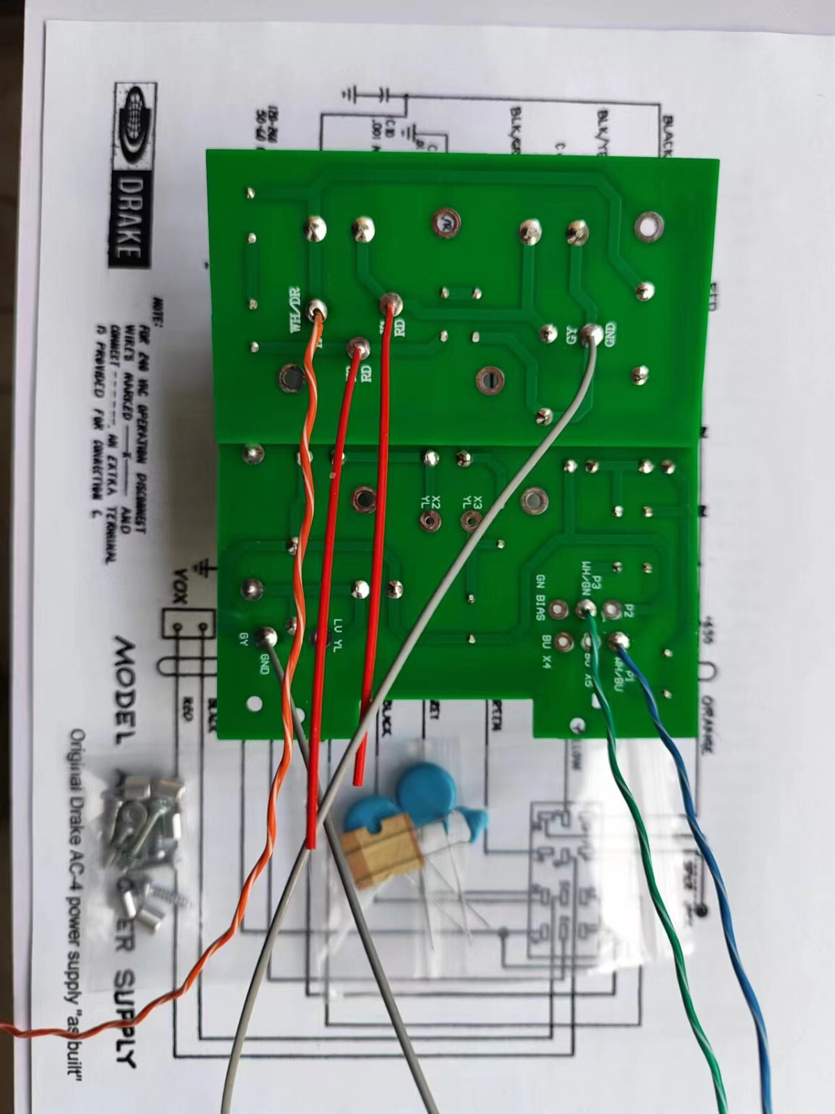 Drake AC-4 Power Supply Rebuild Kit w/ Pre-assembled Boards Tested