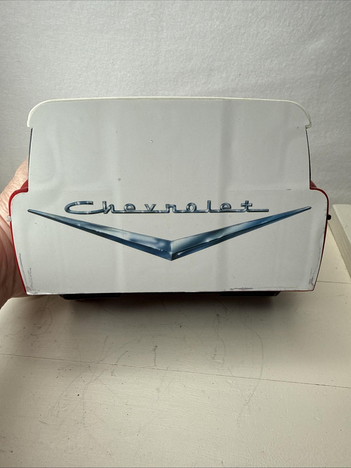 Vintage 1988 Red 1957 Chevy Belair Novelty, Am/Fm Wall Mount Radio. WORKS!