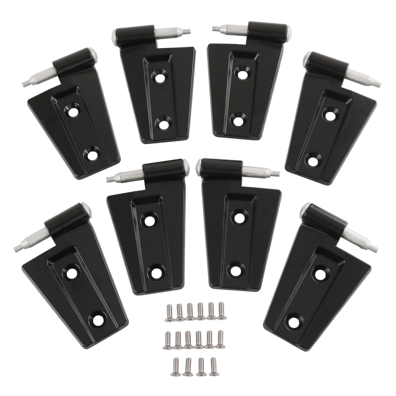 16PCS Steel Door Hinge Kit Inside & Outside for 2007-2018 Jeep Wrangler JK 3.6L