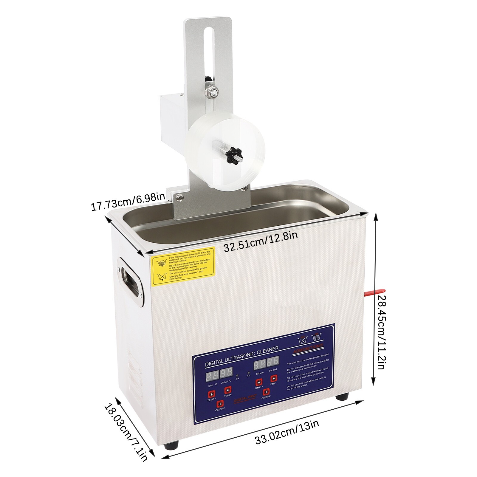 Liftable Album Disc Digital Ultrasonic Cleaner Vinyl Record Washing Machine 6.5L