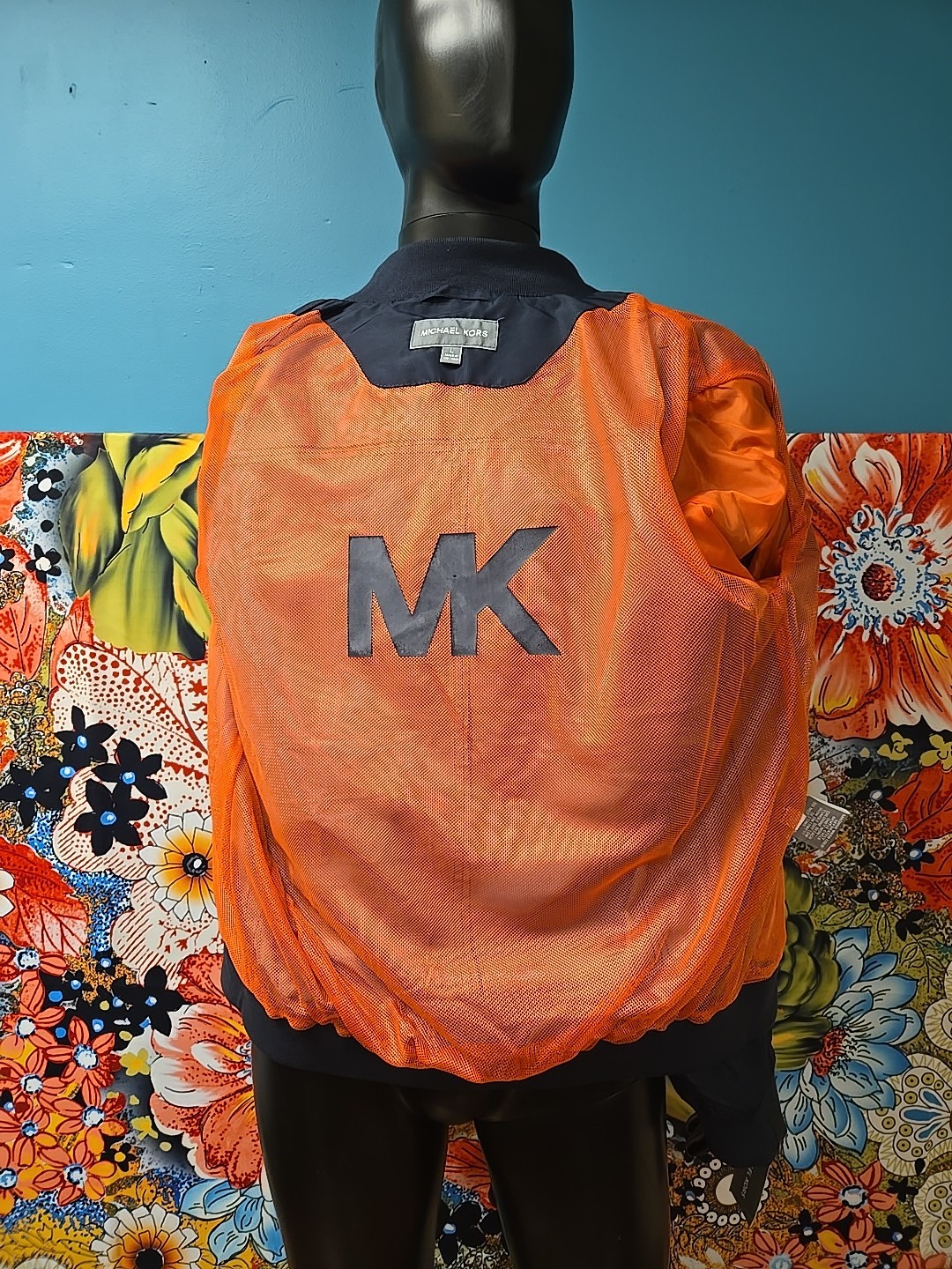 Michael Kors Men's Size Large Talson Bomber Jacket Midnight Blue