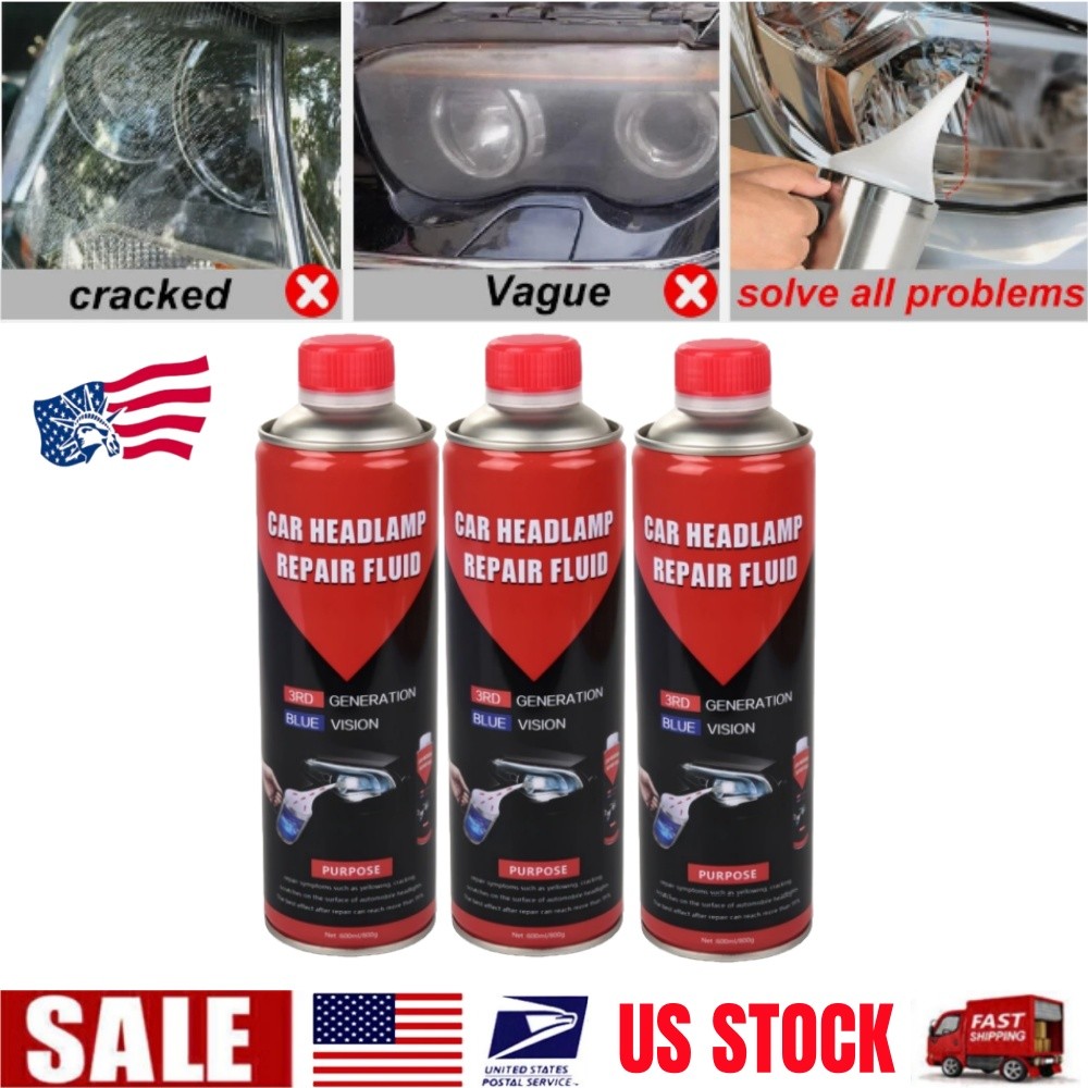 1/2/3x 800g Car Headlight Liquid Polymer Chemical Polish Repair Fluid Refurbish