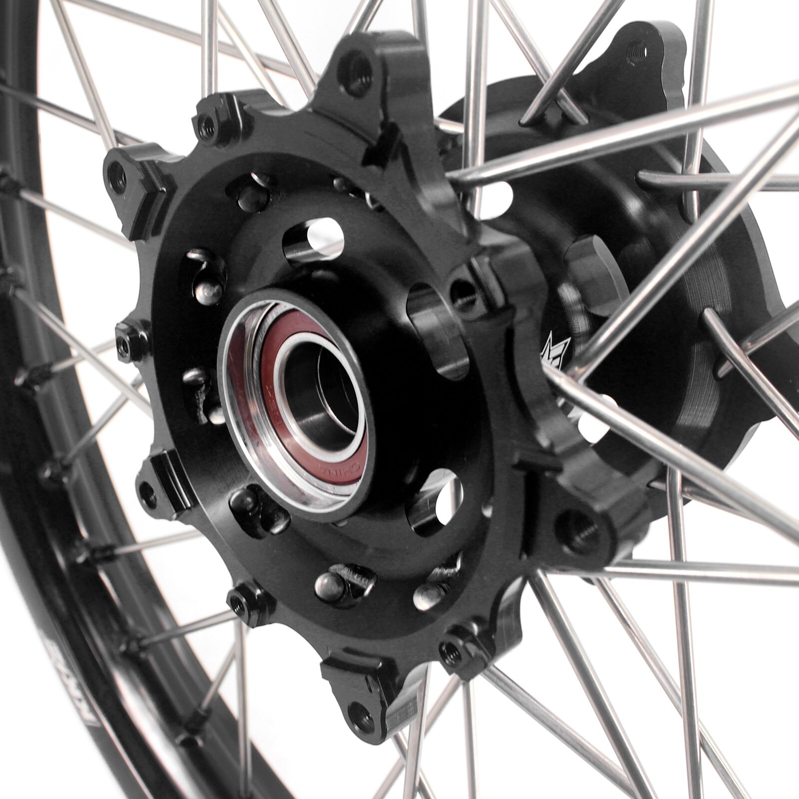 KKE 1.85*21/2.5*18 Cush Drive Wheels for Yamaha Tenere 700 2021-2025 Black Nuts