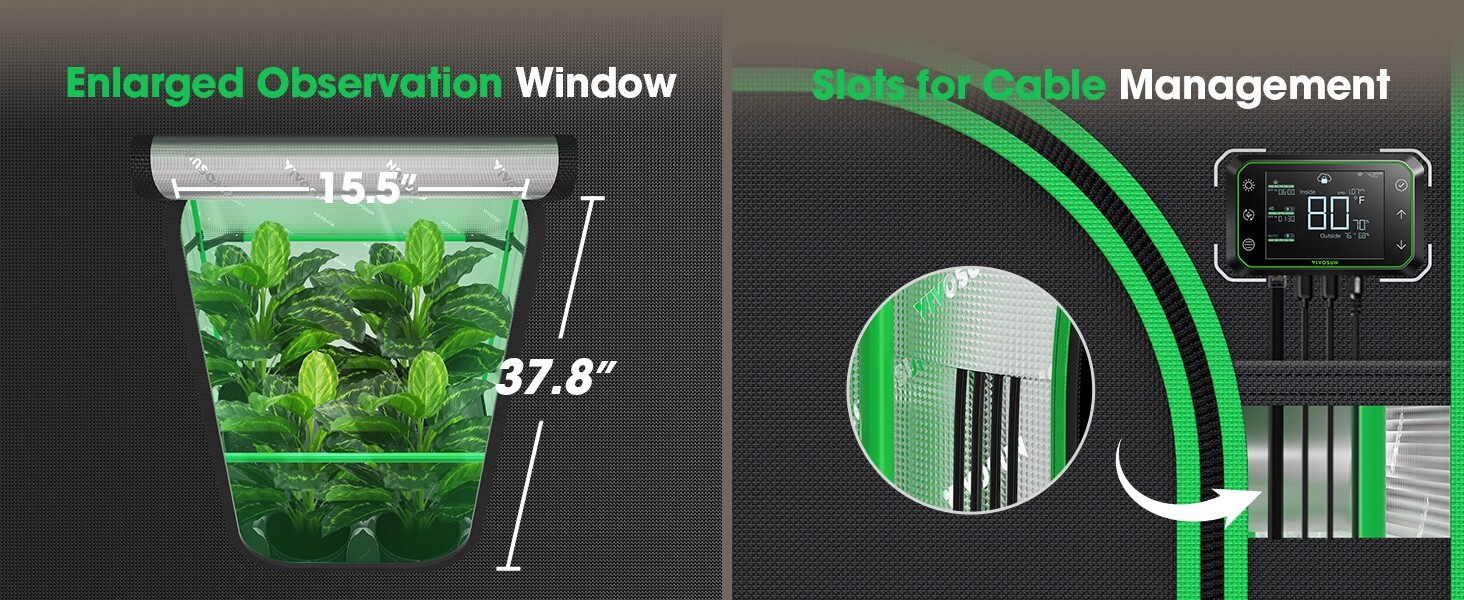 VIVOSUN P336 3x3ft Grow Tent36"×36"×72" ,2000D Oxford canvas lined,Non Toxic