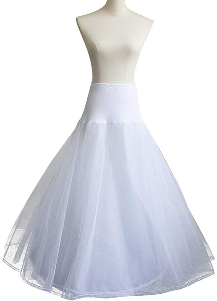 A Line Petticoats for Women Crinoline Half Slips Floor Length Bridal Underskirt