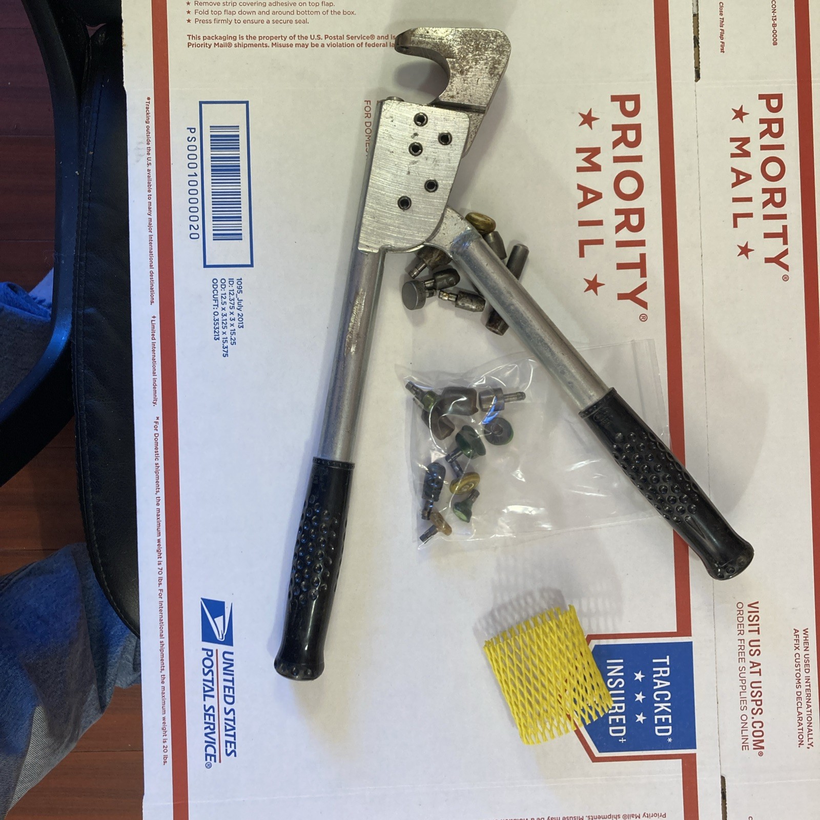 Belly Tank Race Car Hand Rivet Squeezer W/Die 3/16 Shank Aircraft Aviation Tool