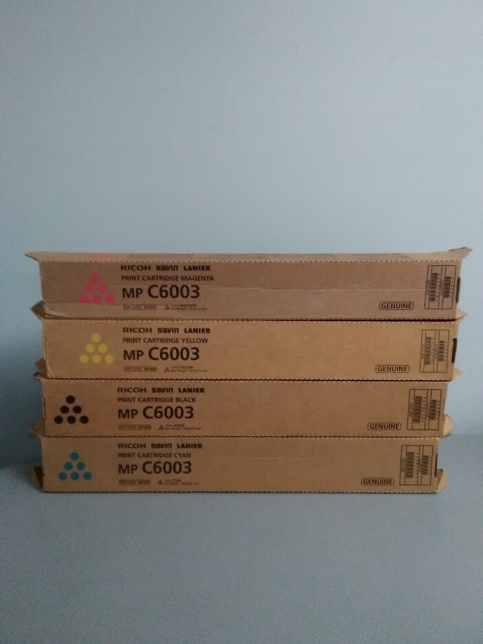 Ricoh MP C6003 Toner Cartridge Set Yellow Magenta Cyan Black