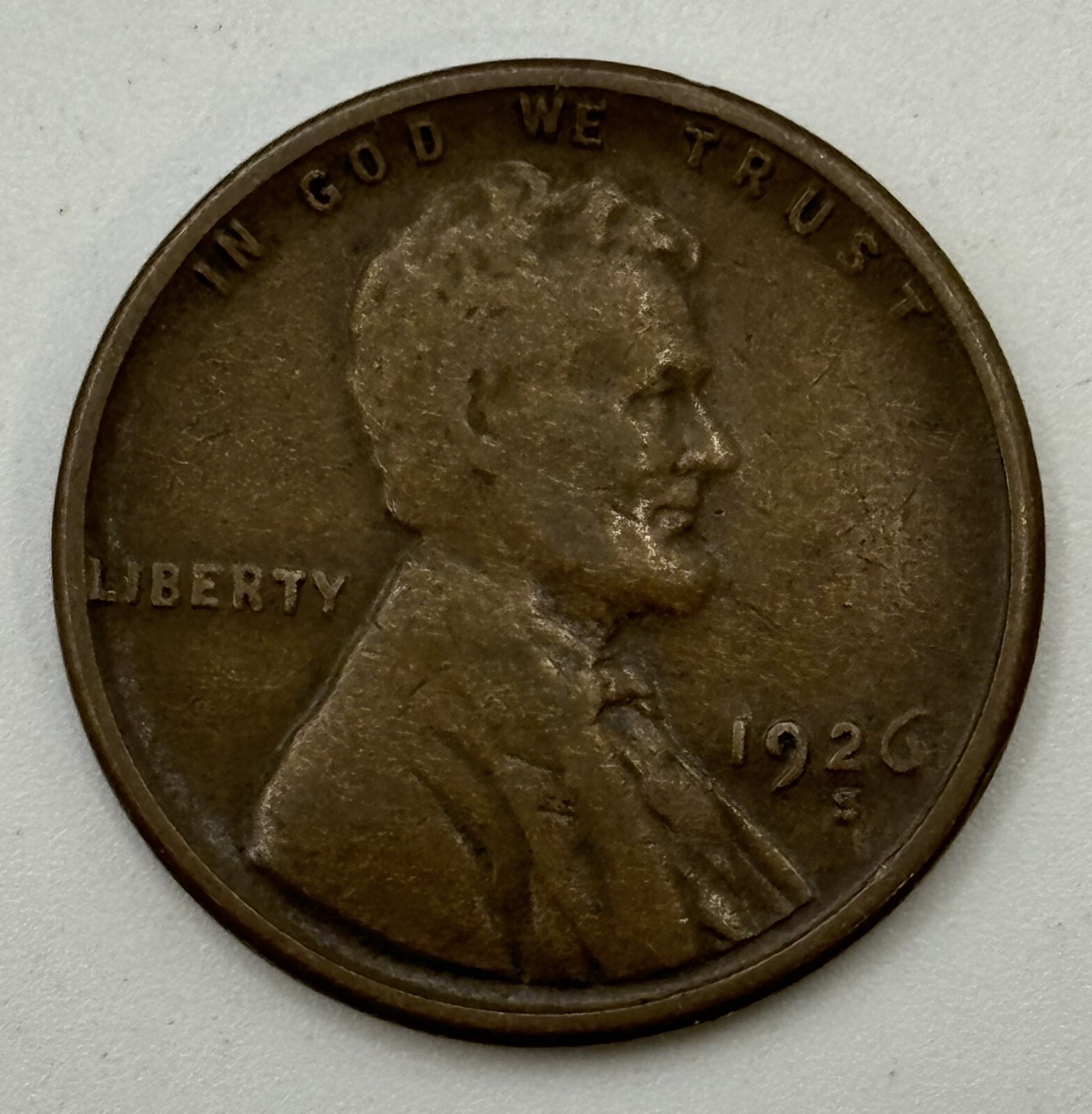 1926-S Lincoln Wheat Cent Penny G/VG X-403