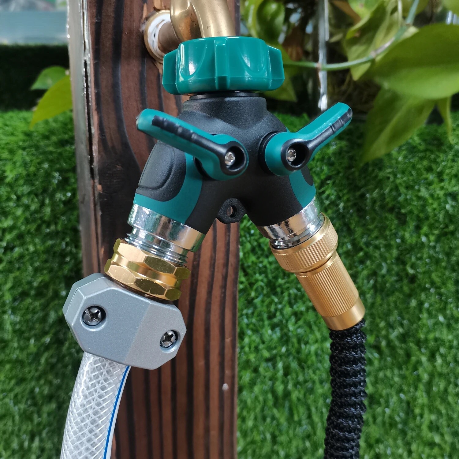 2-Pack 3/4" Water Hose Splitter Dual Garden Y Valve Connector