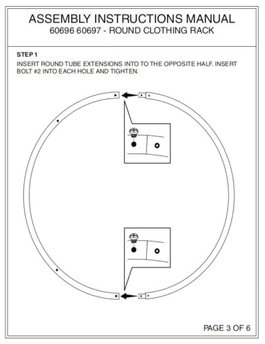 Round Clothing Rack Clothes Garment Retail Store Raw Steel