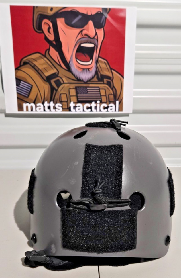 Custom Delta Force Style Bump Helmet - Pro Tec Low Pro Base Small OD Grey