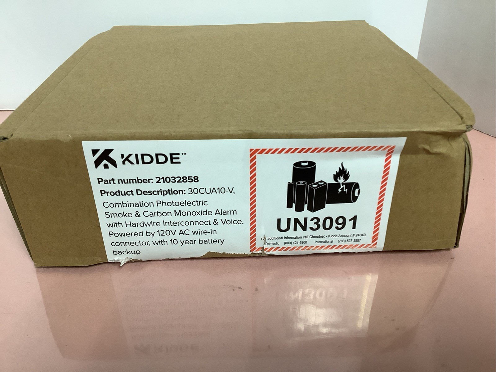 Kidde 21032858 Hardwired Smoke & Carbon Monoxide Alarm 30CUA10-V