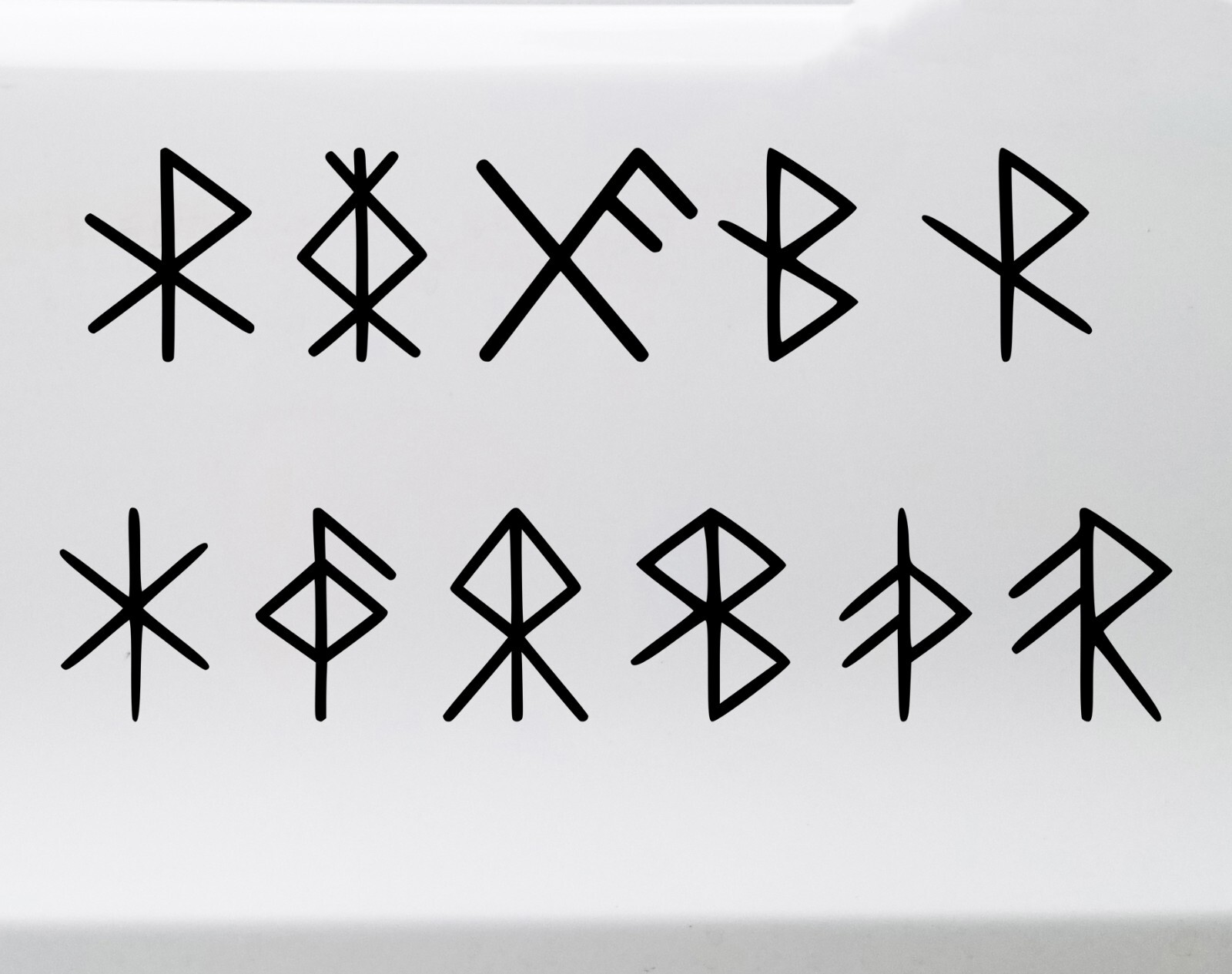 Set of 11 Viking Bind Rune Vinyl Decals | Celtic Bindrunes Norse Die Cut Sticker