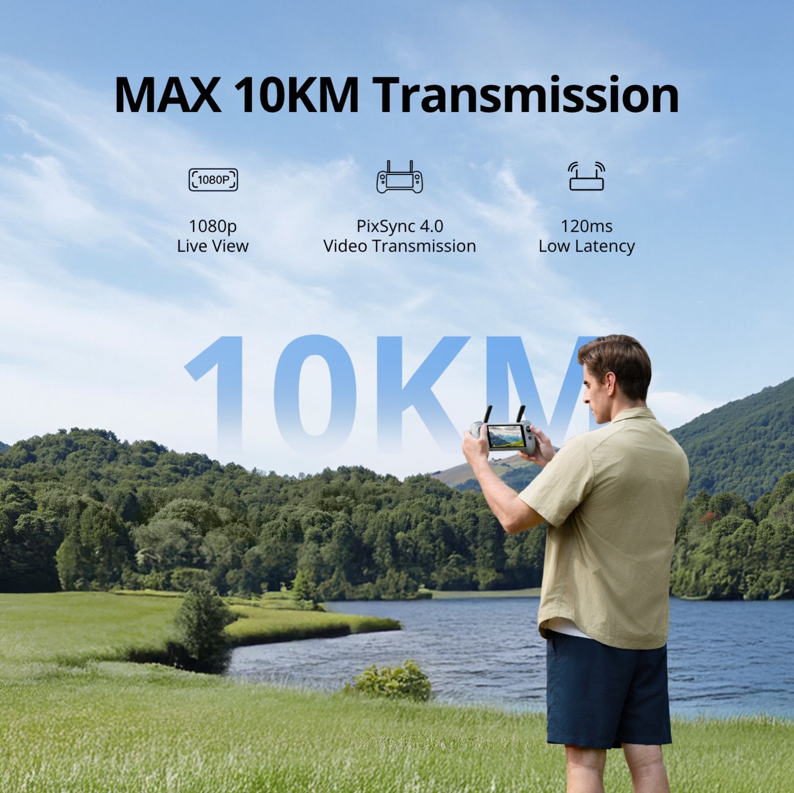 Potensic PTD 1 Remote Controller 5.5-inch 1080P Display for ATOM 2 Drone Only