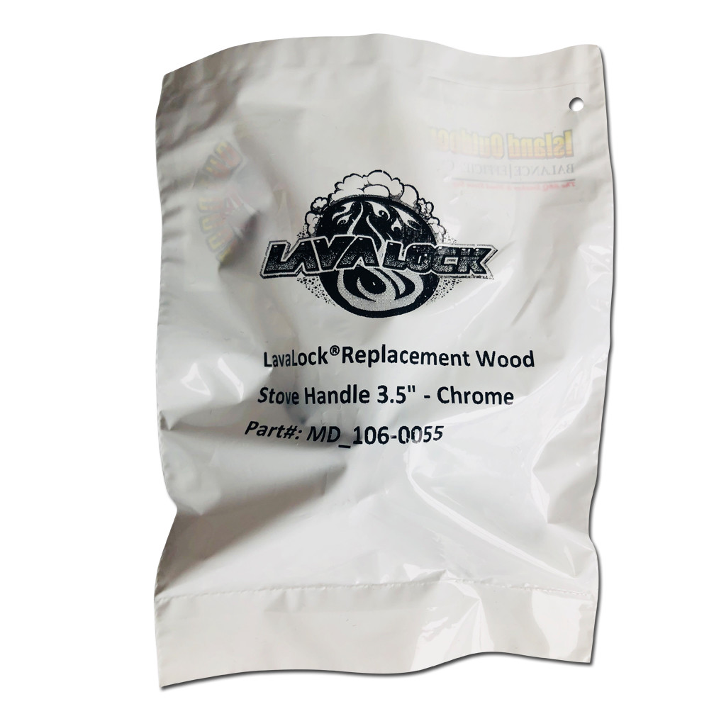 Chrome wood stove BBQ pellet stove spring door handle 3-1/2" long for 1/2" rod