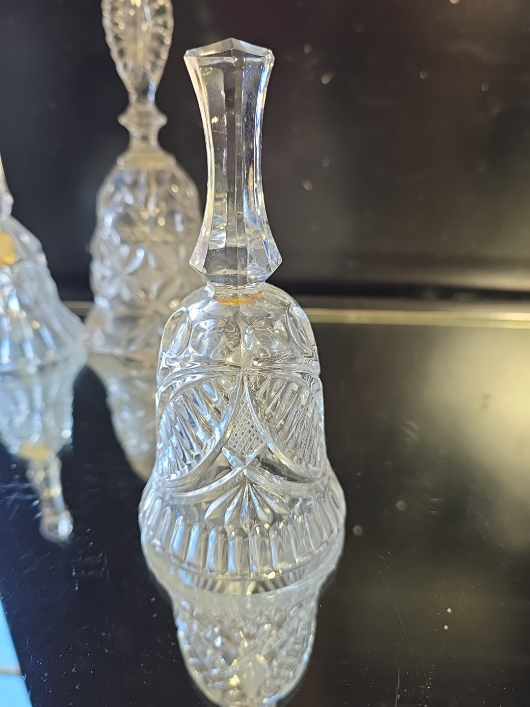 ​Lot 9 Vintage Crystal Glass Bells Waterford 12 Days Christmas Hofbauer Byrdes