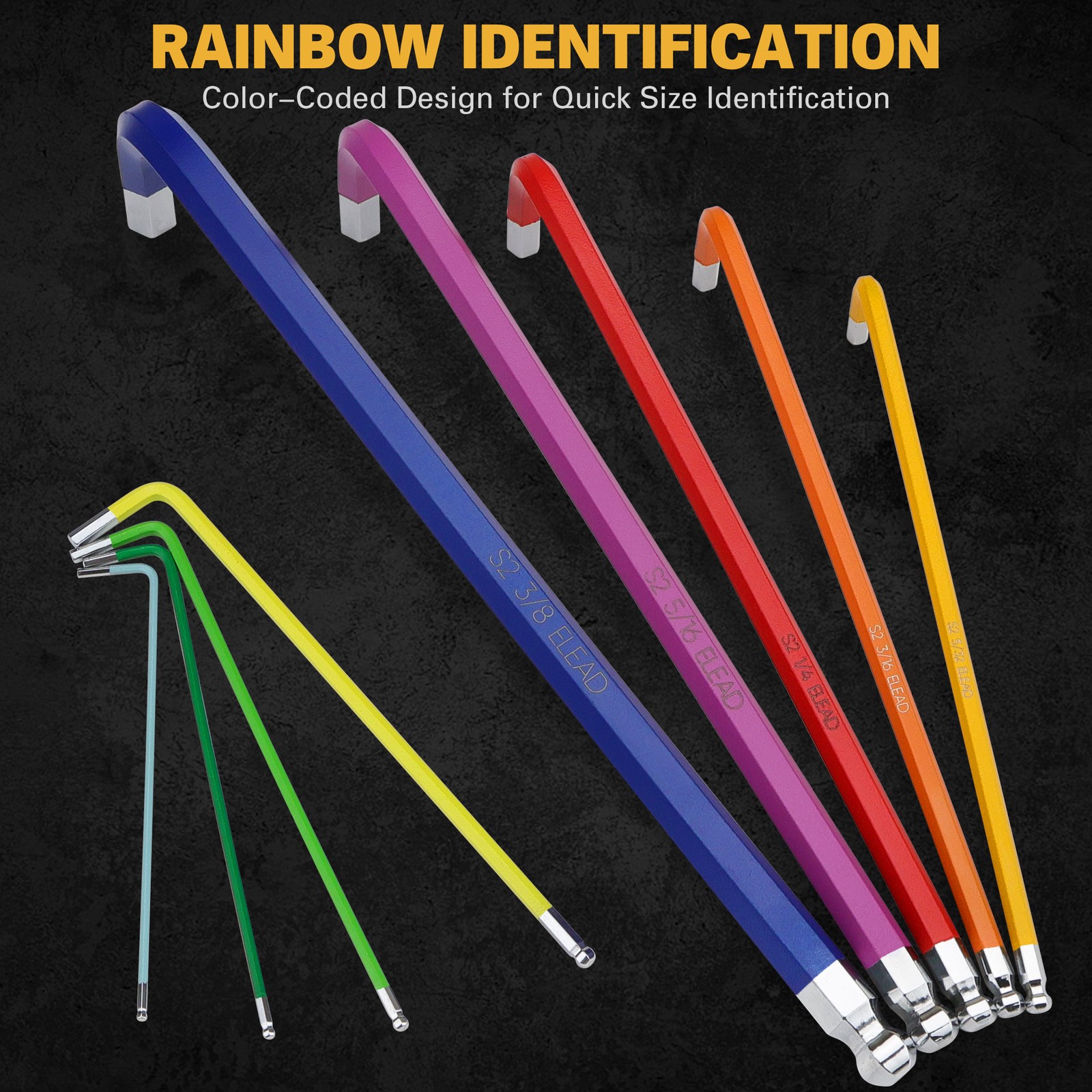 29 Piece Allen-Wrench Hex Torx Key Set Long Arm Ball End Metric SAE Torx Star