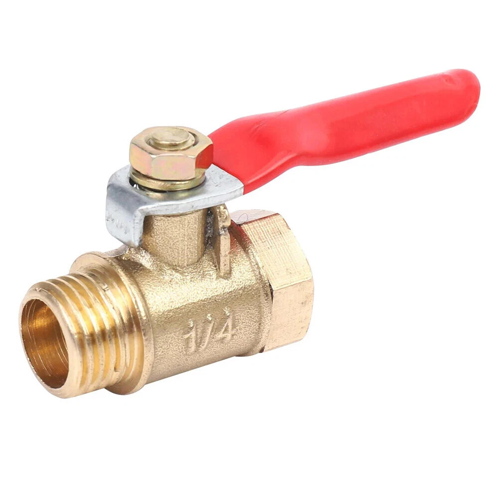 4PCS 1/4" Male Female NPT Brass Ball Valve Water Air Tank Drain Shut Off USA