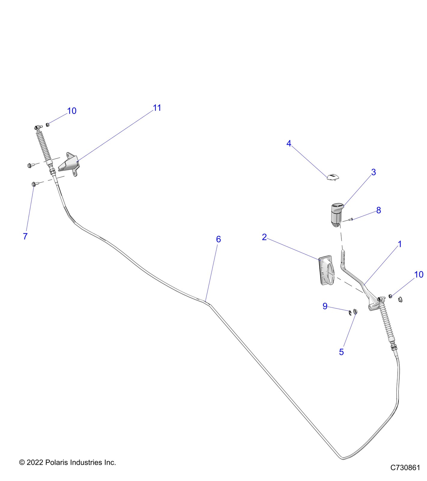 Polaris Shifter Cable, for RANGER Models, Genuine OEM - 7082528