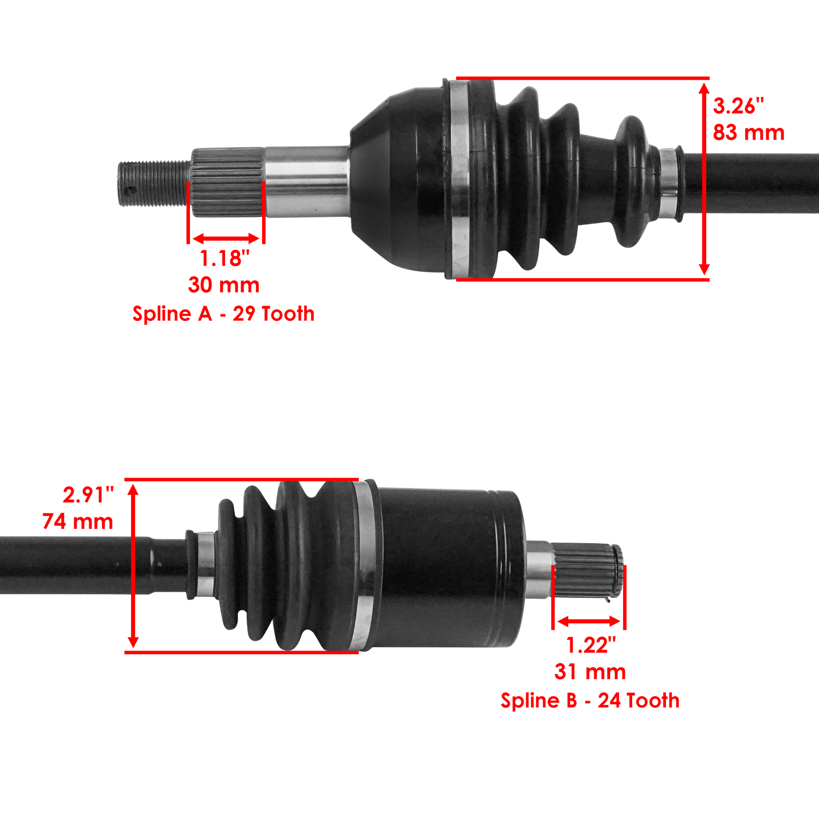 Front Left & Right CV Axle For Can-Am Defender HD10 XMR 2019-2025 705402420