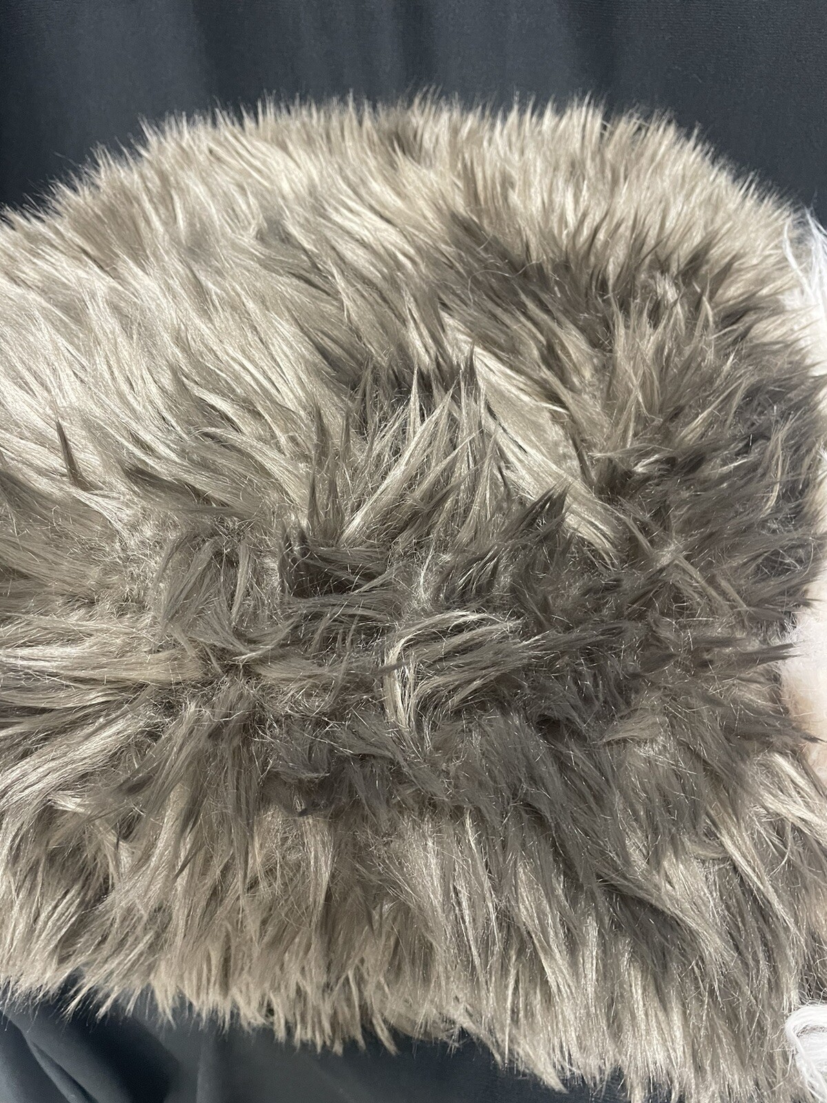 Pottery Barn Teen Mongolian mushroom brown Faux Fur Bean Bag Cover 41" large