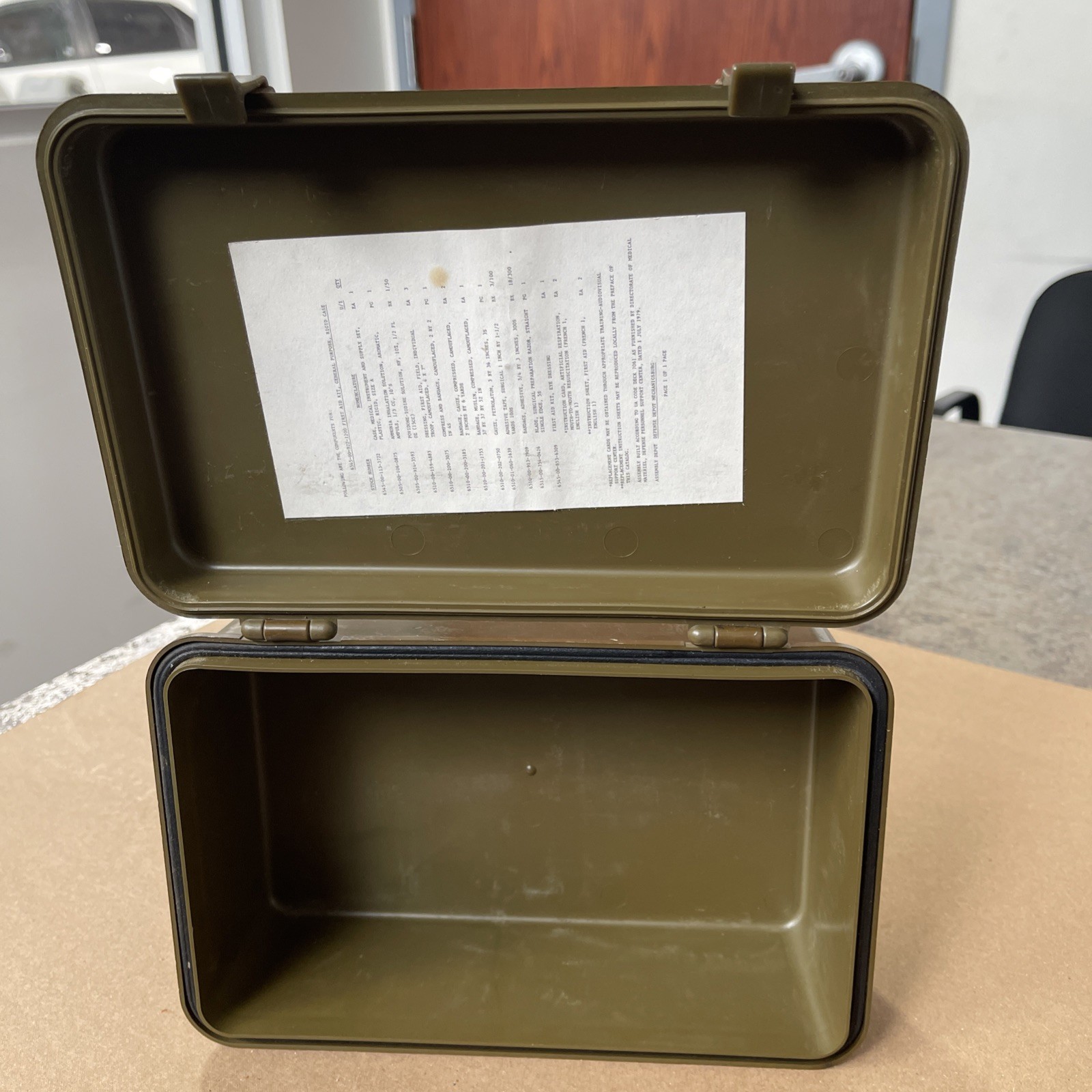 US Military Army General Purpose Vehicle First Aid Kit 6545-00-922-1200