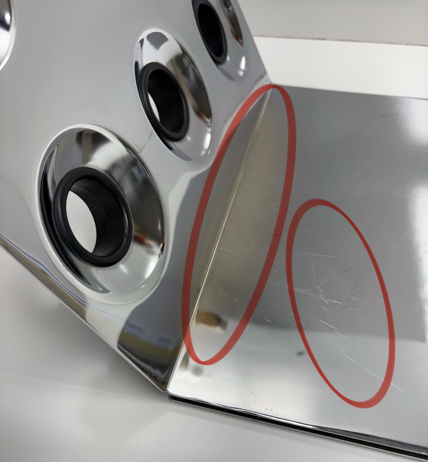 Vintage Mid Century 1960s 70s Geometric Free Floating Chrome Wine Rack Holder