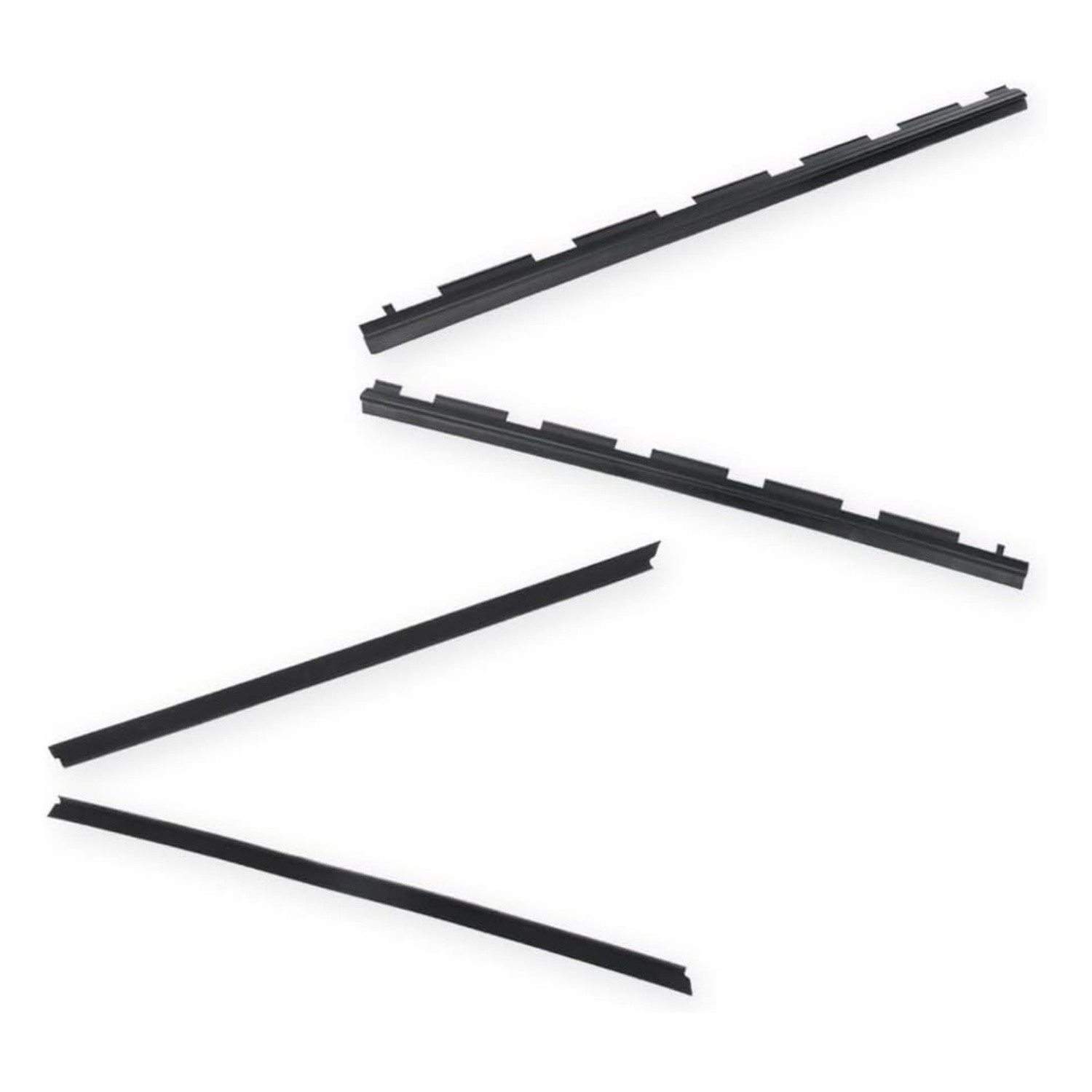 4PCS Fit Chevy Truck Inner & Outer Window Sweep Felt Trim Seal Weatherstrip