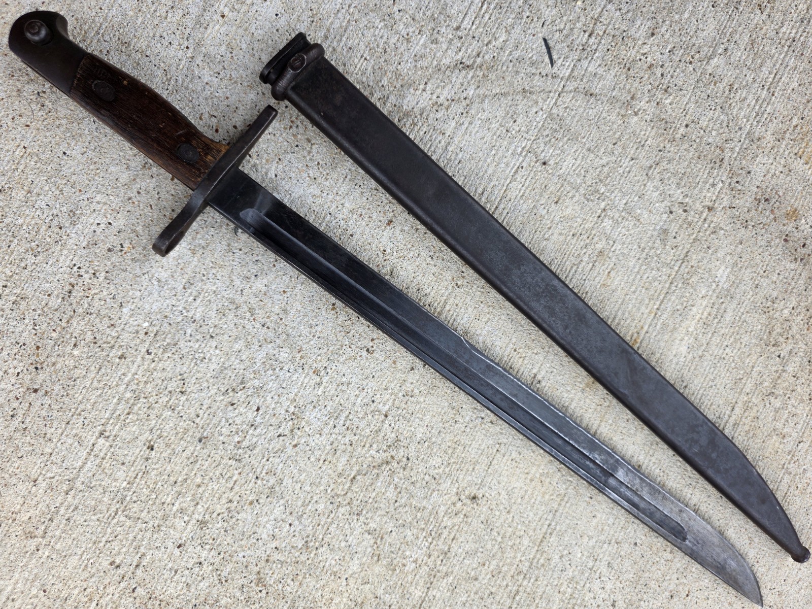 WWII Japanese Type 30 Rifle Bayonet TALW Toyada Loom Works & Scabbard