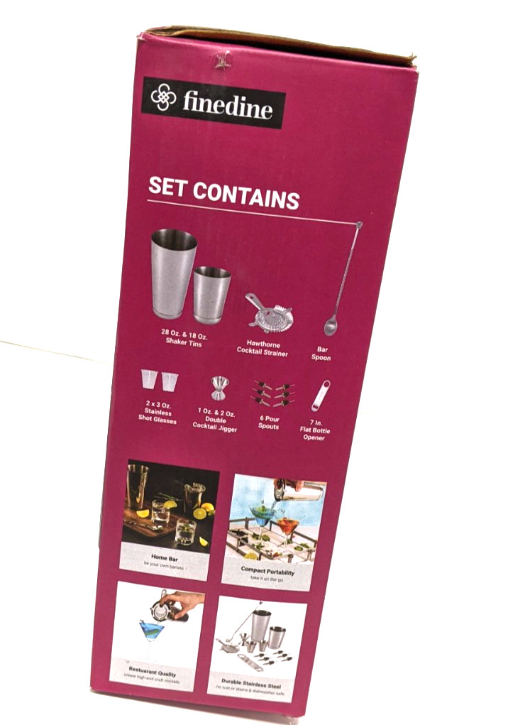 Expert 14-Piece Cocktail Shaker Bar Set – Stainless Steel Bartender Kit New