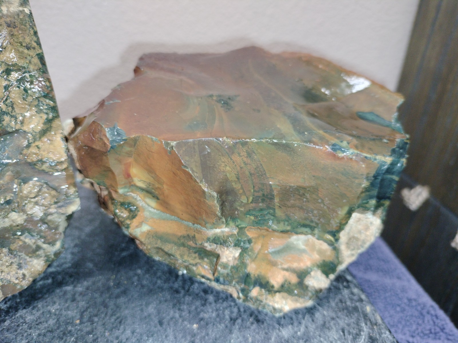 12LB ORBS Blue Mountain Picture of Jasper Rough 4pc Lot #21