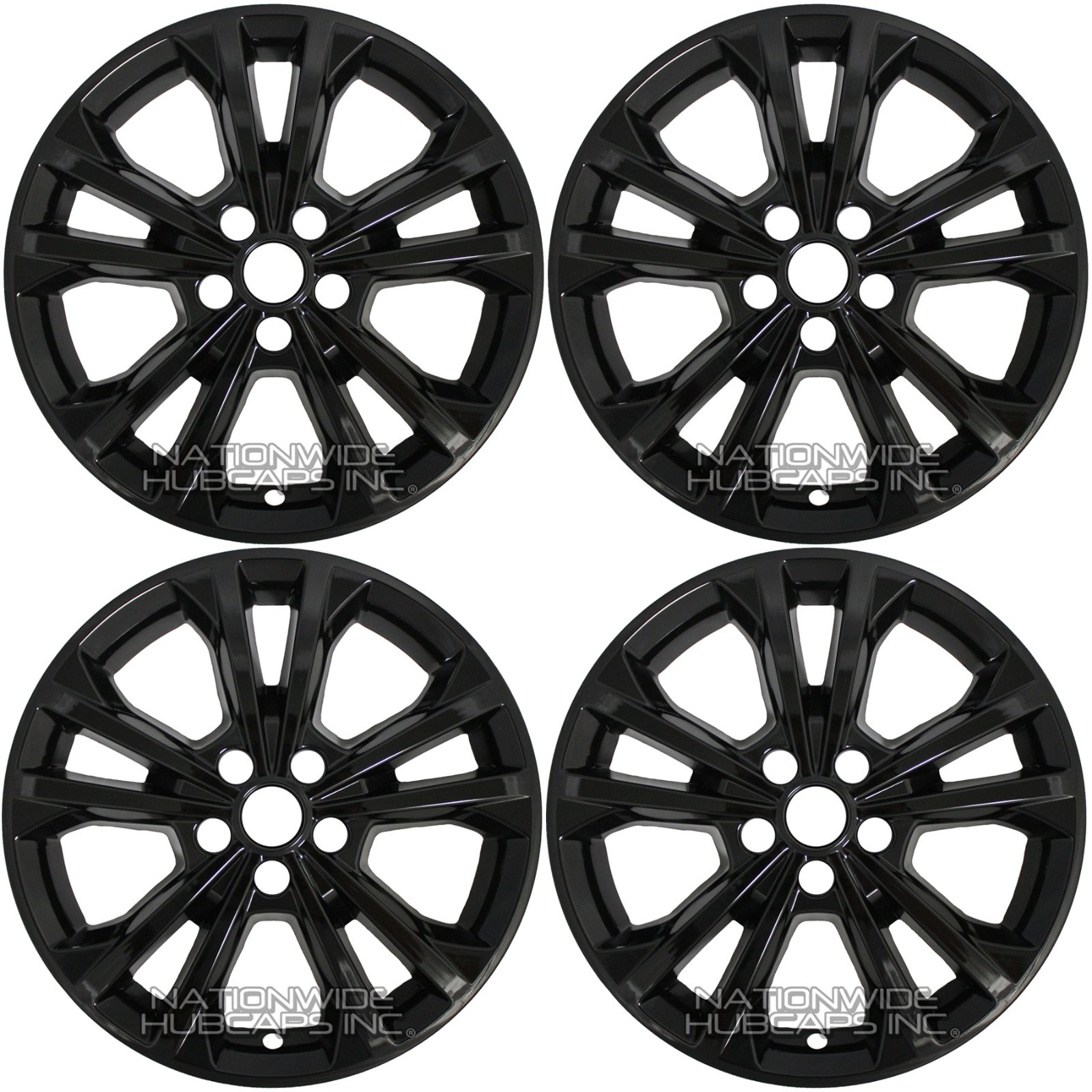 4 Black 2017 18 19 Ford Escape SE 17" Wheel Skins Hub Caps Alloy Rim Full Covers