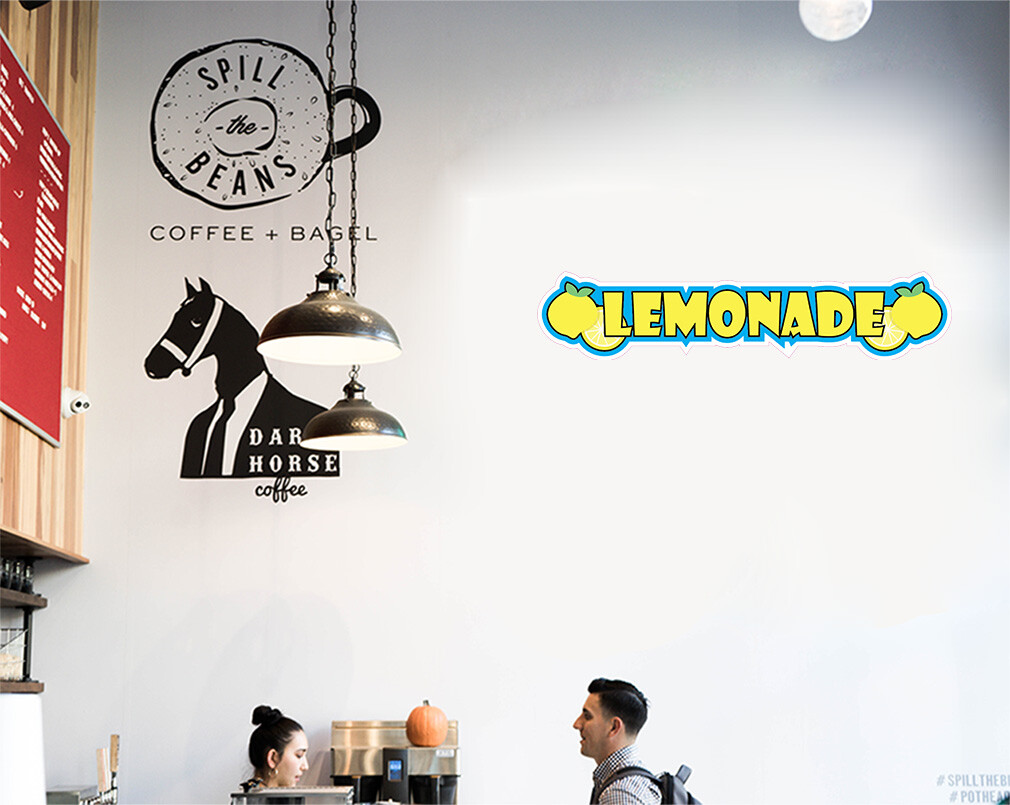 Food Truck Decals Lemonade Style A Restaurant & Food Concession Sign White