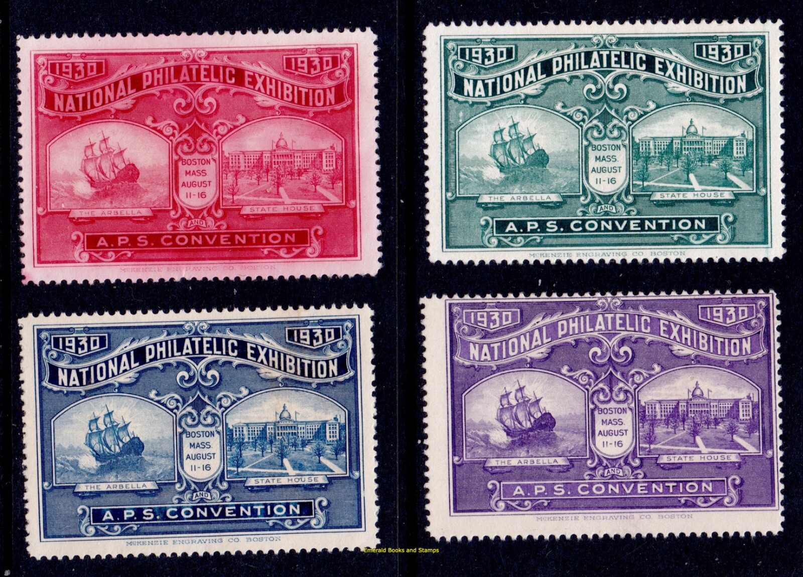 Cinderella Stamp USA 1930 - National Philatelic Exhibition Boston - MNG(*) - Ci1