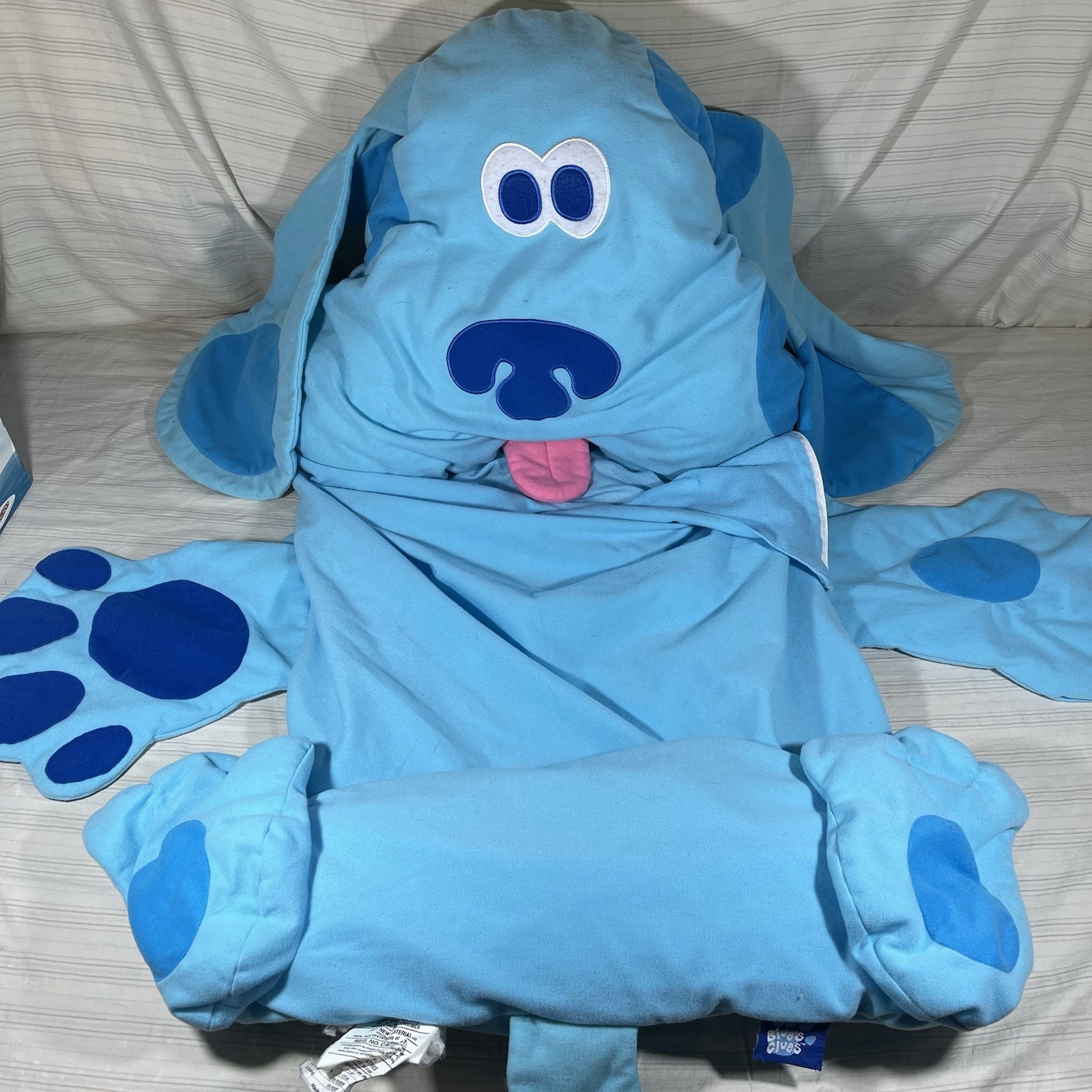 Rare Blue’s Clues Y2K Sleeping Bag Plush Pillow Nick Jr Viacom Slumber Kids 2000