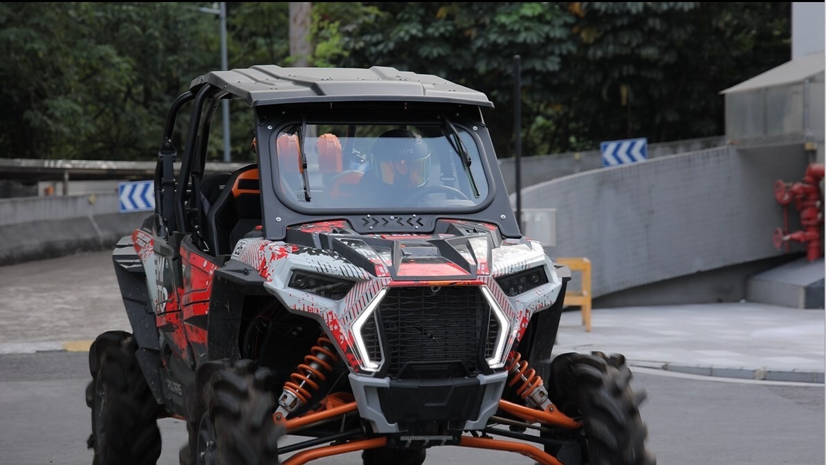 For RZR XP 1000/4 2019-2023 Glass Windshield W/ Sliding Vents+Dual Manual Wipers