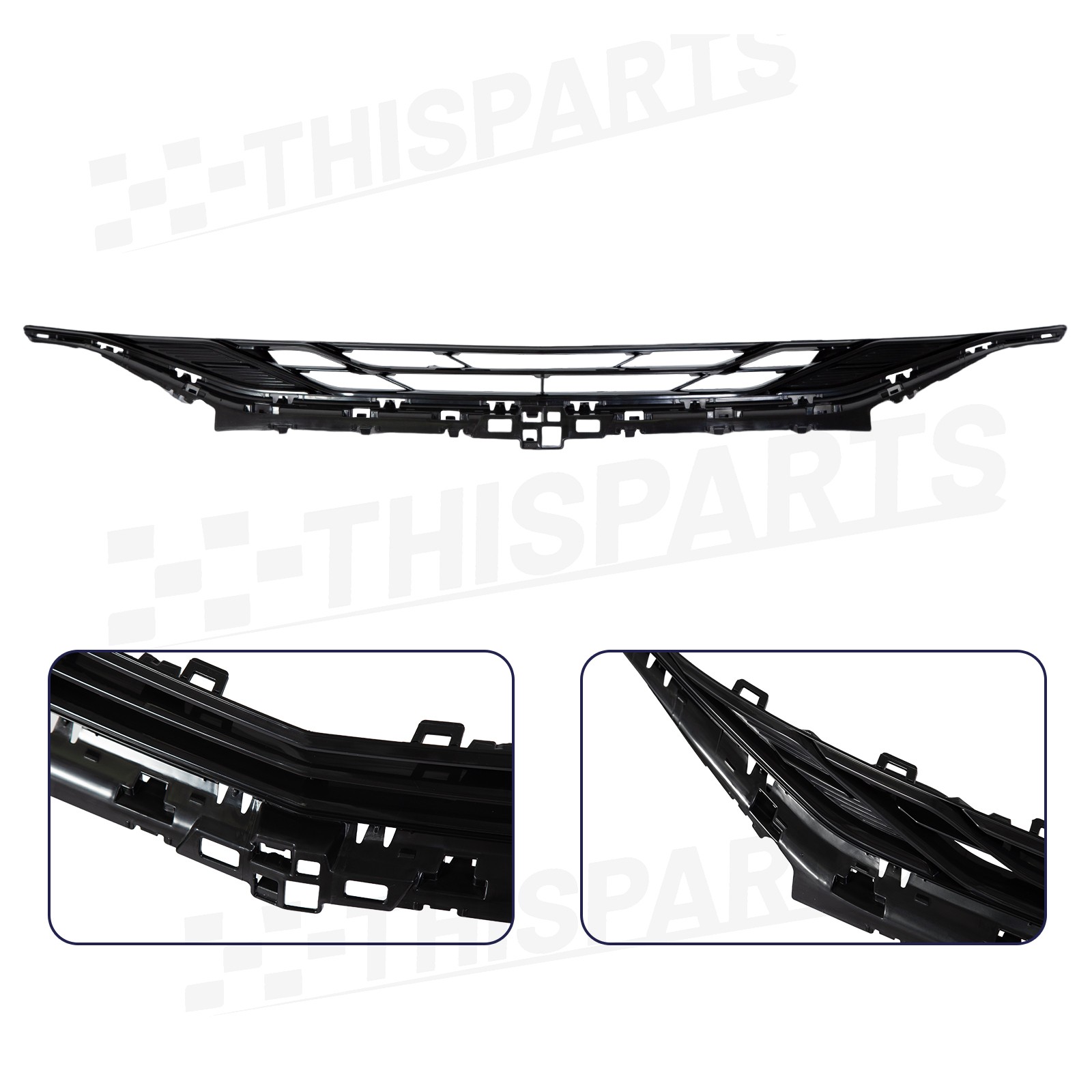 Front Upper Lower Bumper Grilles Valance Trim Bracket For 2019-2024 Chevy Malibu
