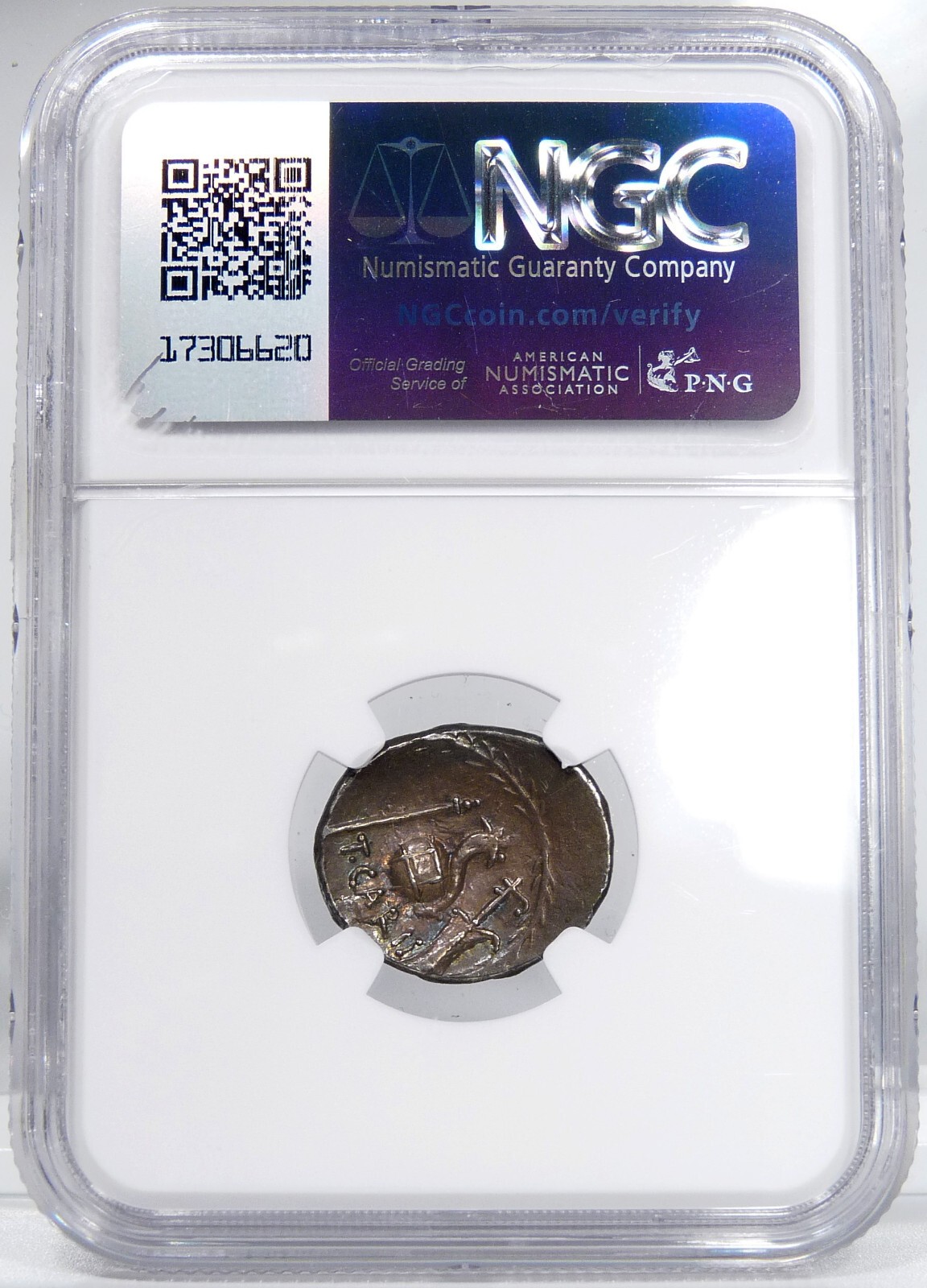 temp. JULIUS CAESAR Titus Carisius Roma/Cornucopia 46BC NGC Cert. Choice VF Coin