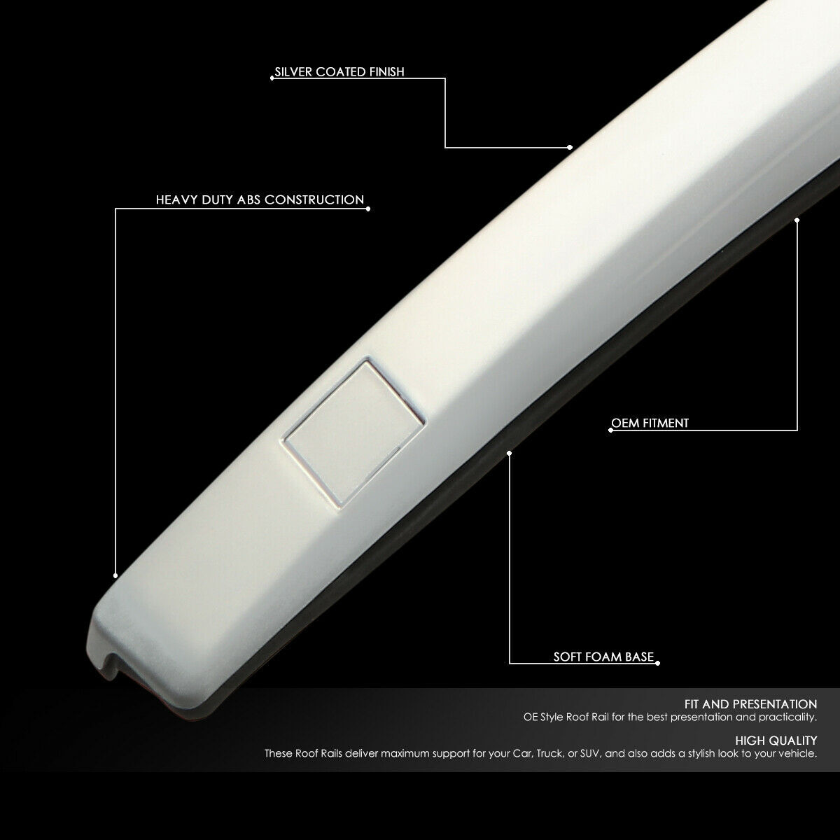 4Pcs Side Rails Cross Bars for 2012 2013 2014 2015 2016 Honda CRV CR-V Roof Rack