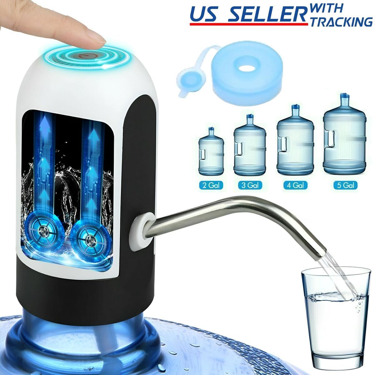 5 Gallon Water Bottle Switch Pump Electric Automatic Universal Dispenser USB US