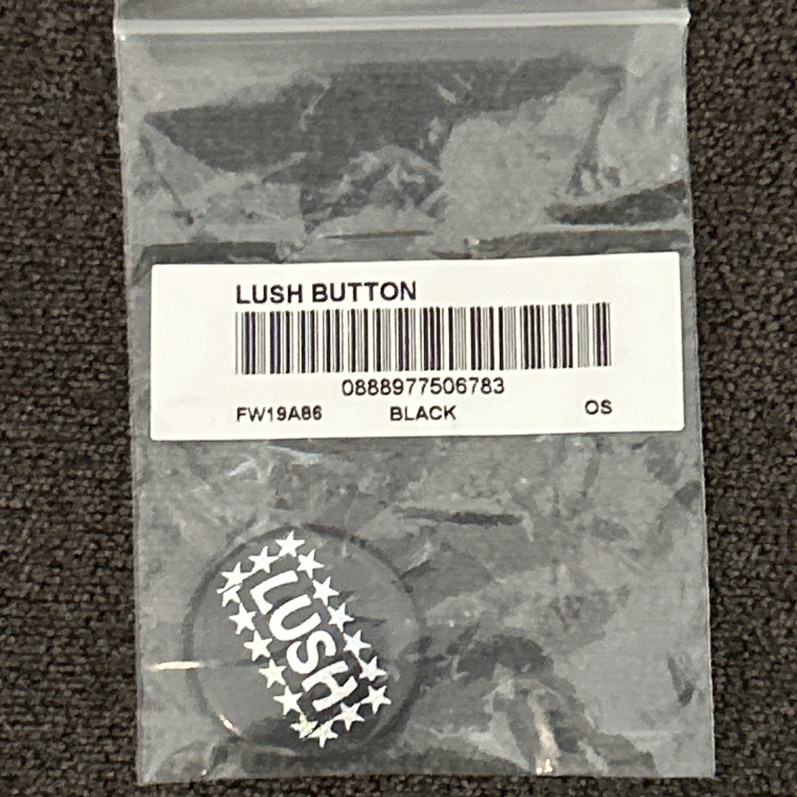 Supreme Lush Pin Black Holographic Badge New York Logo FW19 Brand New