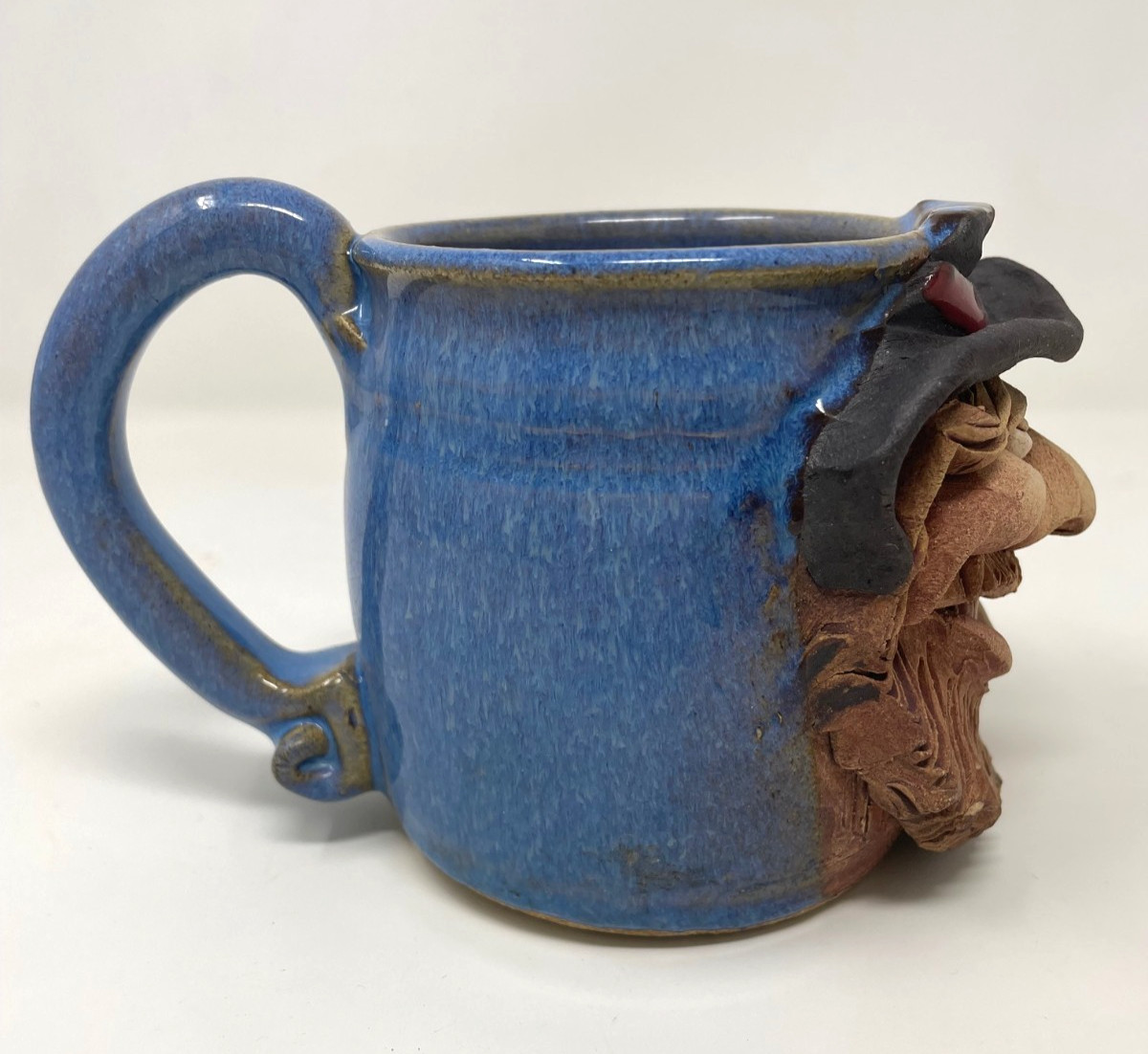 Coffee Tea Mug Cup Vintage 3D Ugly Face Stoneware Face and Hat