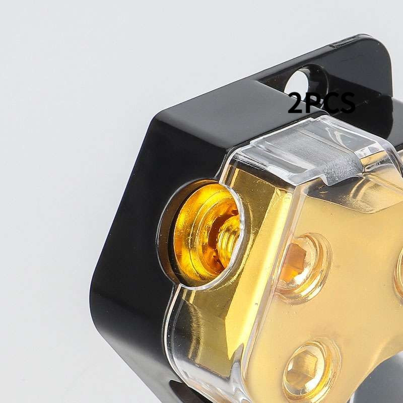 Car Audio Splitter Amp Power 0/2/4 Gauge In 4/6/8 Gauge Out Distribution Block