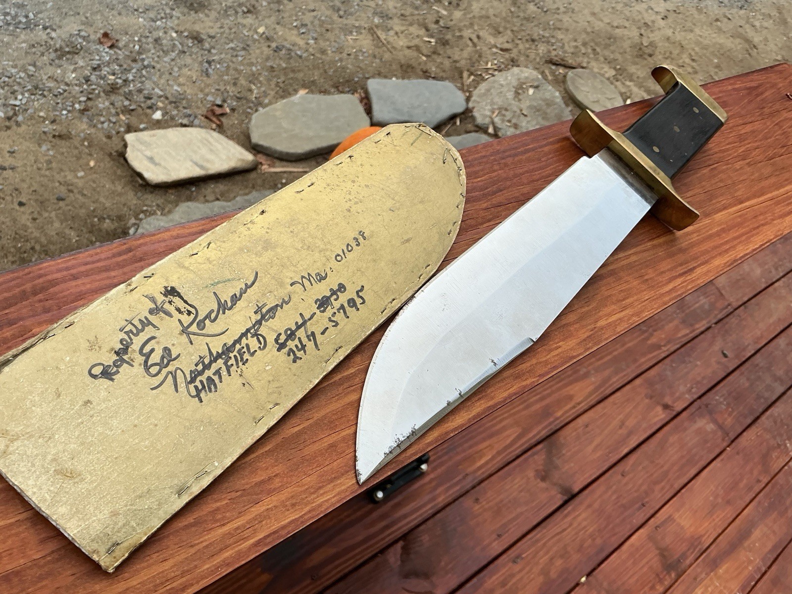 Vintage Antique Bowie knife rosewood handle custom USA