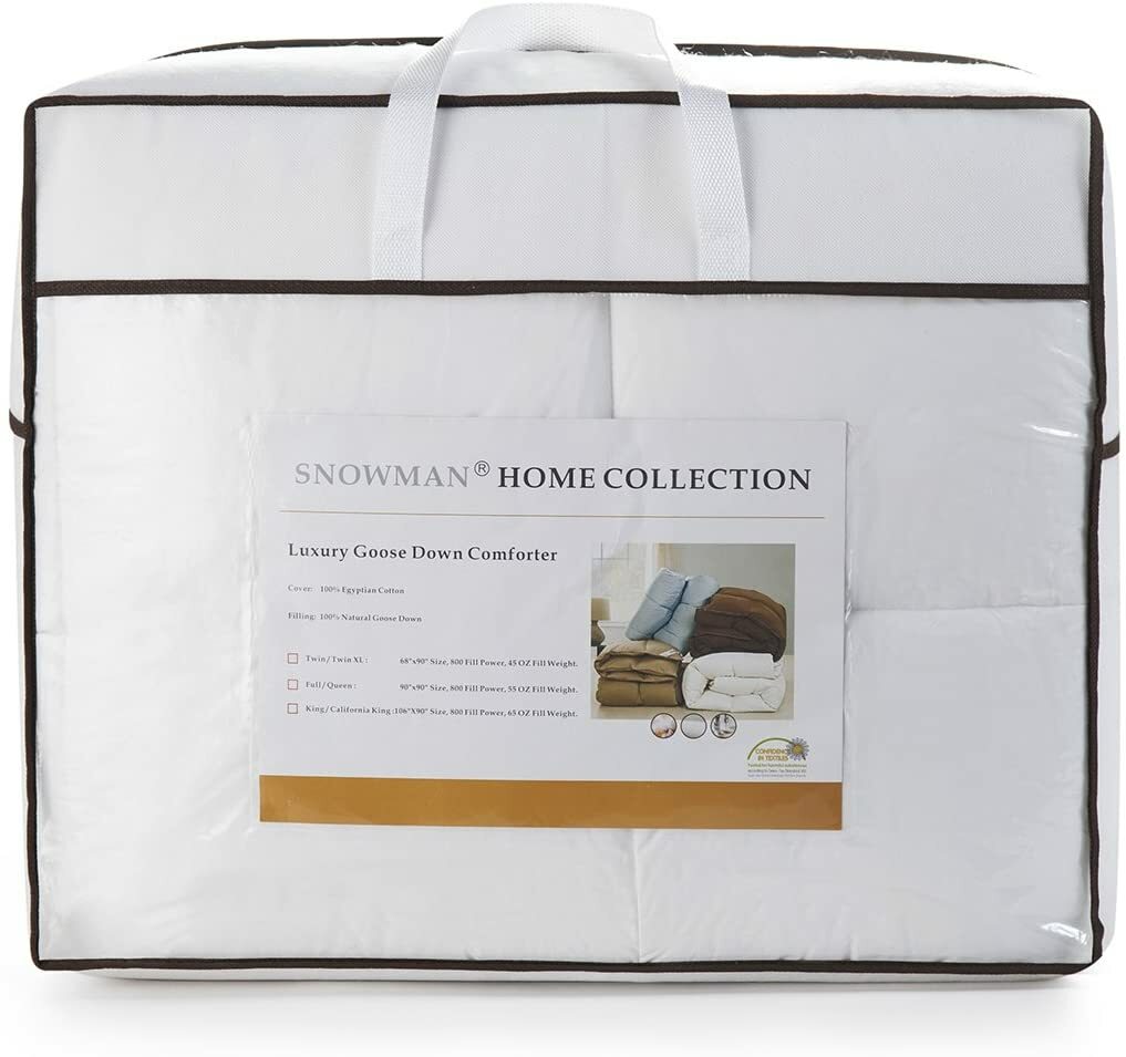 SNOWMAN White 75% Goose Down Comforter Duvet Insert 700 Fill Power