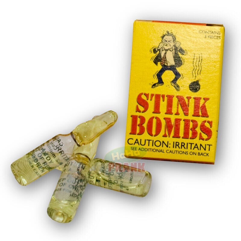 1 CASE OF GLASS STINKY STINK BOMBS 36 TOTAL - WHOLESALE(R)