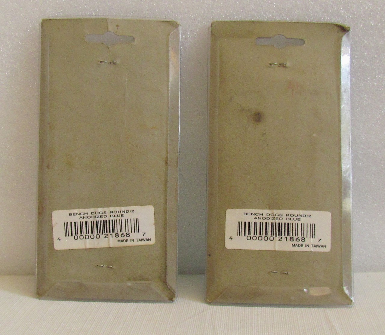 Rockler 3/4" Bench Dogs Anodized Blue 2 pair NOS