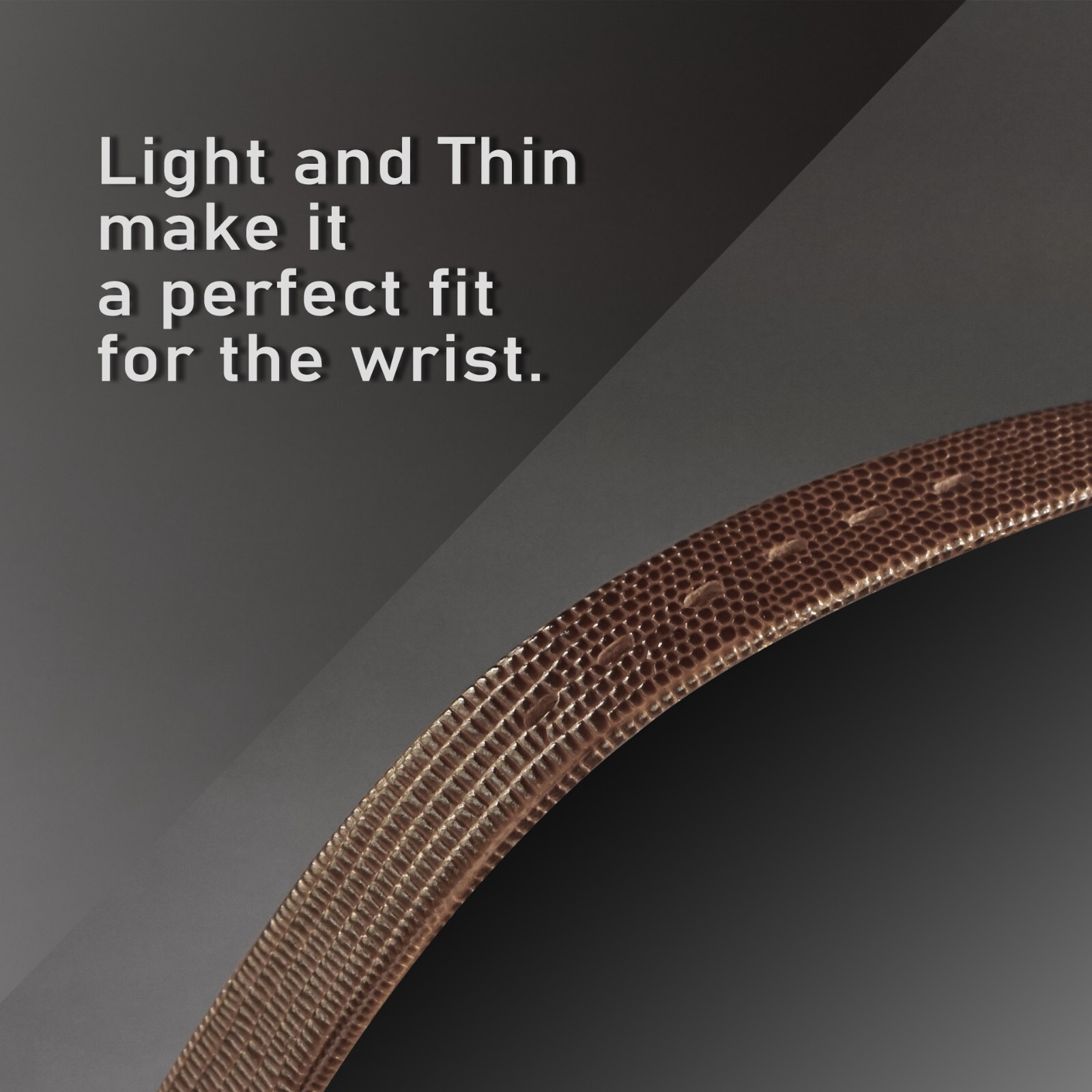 16mm 18mm 20mm Lizard Embossed Calf Genuine Leather Thin and Soft Watch Band